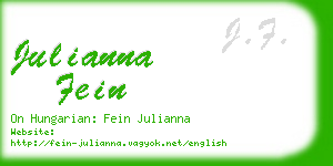 julianna fein business card